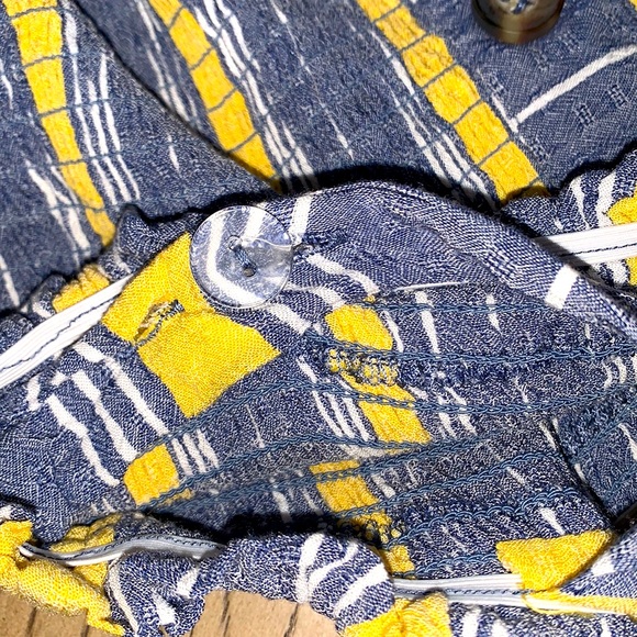 Socialite Nordstrom Ribbed Rayon Ruffled Adjustable Straps Striped Tank … - Picture 5 of 6